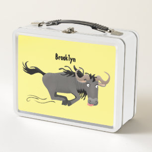 Funny wildebeest die de illustratie van de cartoon