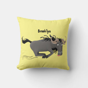 Funny wildebeest die de illustratie van de cartoon kussen