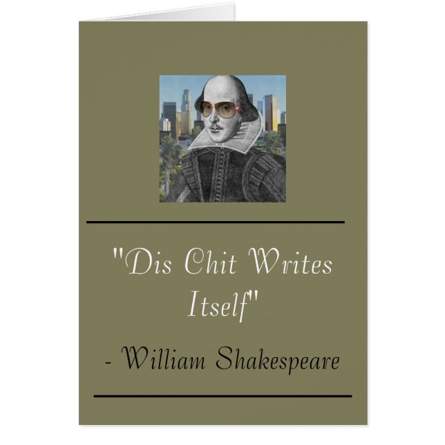 Funny William Shakespeare Card (Devant)