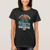 Funny Windsurfer Do not recommend Windsurfing Zone T-shirt (Voorkant)