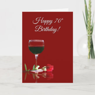 Funny Wine 70th Birthday Kaart