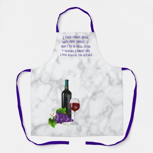 Funny Wine - Apron M Schort (Voorkant)