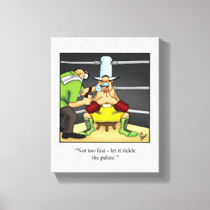 Funny Wine / Boxing Humor Canvas Print