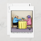 Funny Wine Briefkaart "Spectickles" (Voorkant / Achterkant)