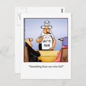 Funny Wine Briefkaart "Spectickles" (Voorkant / Achterkant)