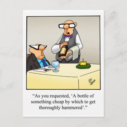 Funny Wine Briefkaart "Spectickles" (Voorkant)