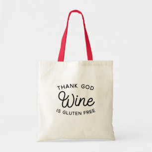 Funny wine canvas tas, Gluten Free Tote Bag