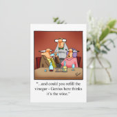 Funny Wine & Dinner Party-uitnodigingen Kaart (Staand voorkant)