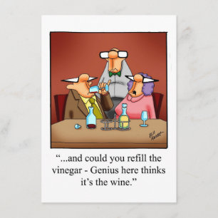 Funny Wine & Dinner Party-uitnodigingen Kaart