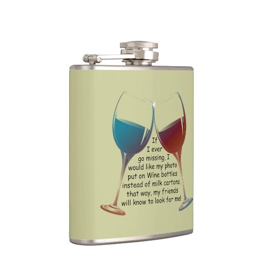 Funny Wine Gezegde Flask Heupfles (Rechts)