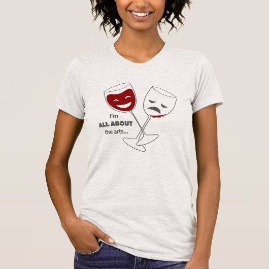 Funny Wine Glass Shirt (Voorkant)