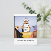 Funny Wine Humor Briefkaart (Staand voorkant)
