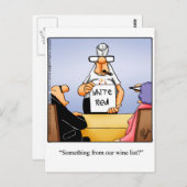 Funny Wine Humor Briefkaart (Voorkant / Achterkant)
