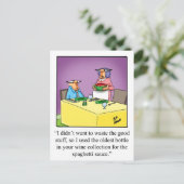 Funny Wine Humor Briefkaart "Spectickles" (Staand voorkant)