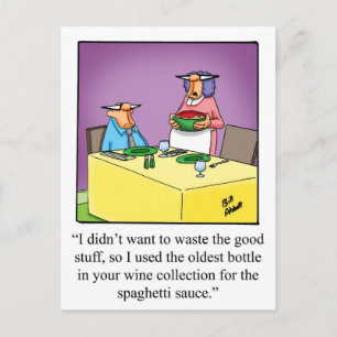 Funny Wine Humor Briefkaart "Spectickles"