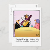 Funny Wine Humor Briefkaart "Spectickles" (Voorkant / Achterkant)