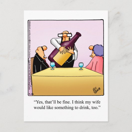 Funny Wine Humor Briefkaart "Spectickles" (Voorkant)