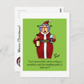 Funny Wine Humor "Mistletoe" Briefkaart (Voorkant / Achterkant)