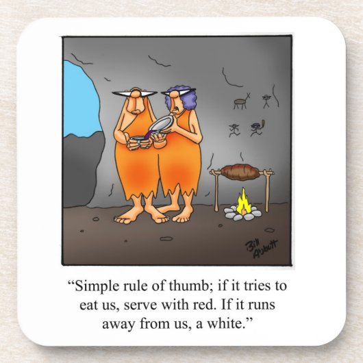 Funny Wine Humor Onderzetter Set (Voorkant)