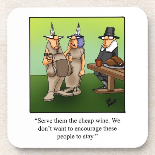 Funny Wine Humor Onderzetter Set (Voorkant)