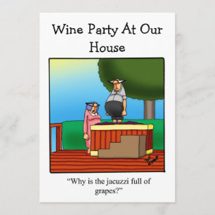 Funny Wine Humor Party Kaart