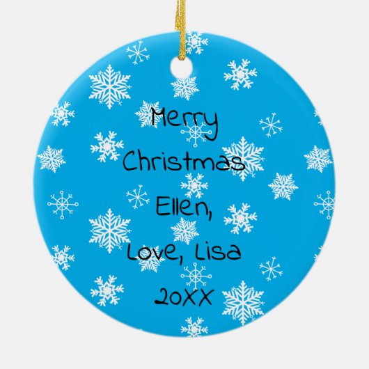 Funny Wine Humor Retro Lady Kerstmis Keramisch Ornament (Achterkant)