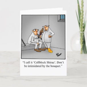 Funny Wine Humor Verjaardag Wenskaart Kaart