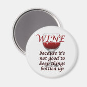 Funny Wine in botteling Magnet Magneet (Voorkant / Achterkant)