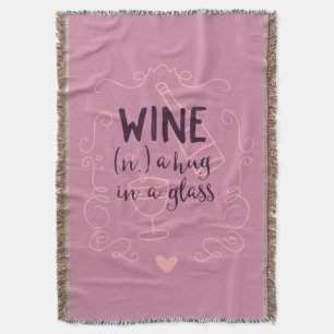 Funny Wine is een Hug in een glas Deken
