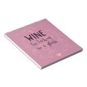 Funny Wine is een Hug in een glas Notitieblok (Schuin)