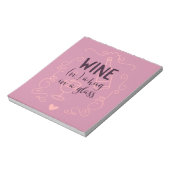 Funny Wine is een Hug in een glas Notitieblok (Gedraaid)