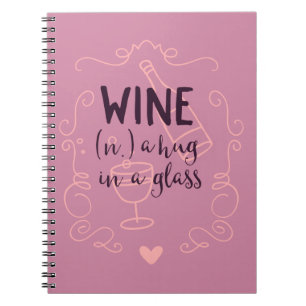 Funny Wine is een Hug in een glas Notitieboek
