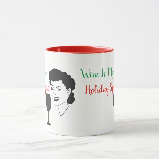 Funny Wine is mijn feestelijke kerstMok Mok (Midden)