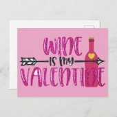 Funny Wine is mijn Valentijn Briefkaart (Voorkant / Achterkant)