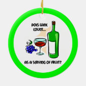 Funny wine keramisch ornament (Achterkant)