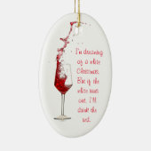 Funny Wine-kerstversiering Keramisch Ornament (Rechts)