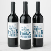 Funny Wine Label Drink en wanordelijke vrienden Wijn Etiket (Flessen)