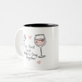 Funny Wine Lover's Coffee Mok voor mama (Voorkant links)