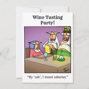 Funny Wine Party Humor Kaart