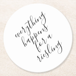 Funny Wine Party Ideas Round Paper Onderzetter