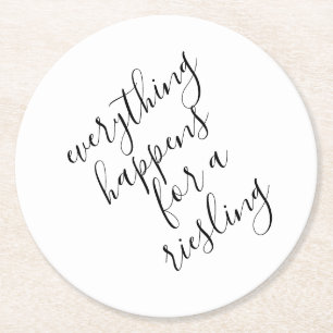 Funny Wine Party Ideas Round Paper Onderzetter