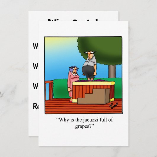 Funny Wine Party nodigt "spectickles" uit Kaart (Voorkant / Achterkant)