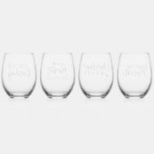 Funny Wine Puns Wijnglas Zonder Voet (Achterkant)