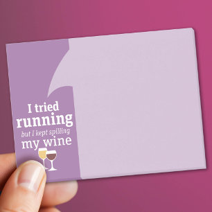 Funny Wine Quote - ik probeerde te rennen - bleef Post-it® Notes