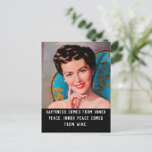 Funny Wine Quote Retro Homemaker Briefkaart (Staand voorkant)