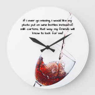 Funny Wine Quote Wall Clock Grote Klok