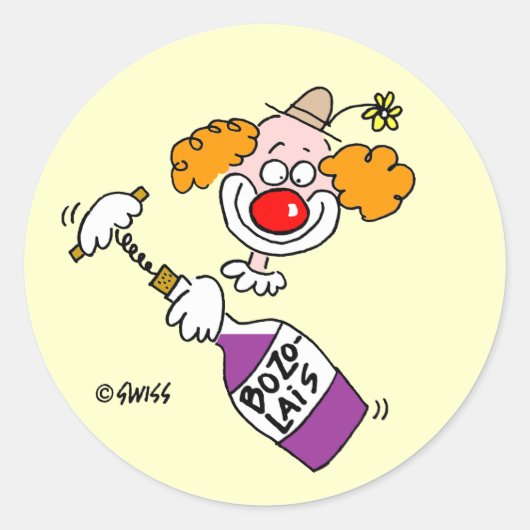 Funny Wine Tasting Party Invite Envelope Seal Ronde Sticker (Voorkant)