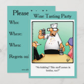Funny Wine Tasting Party nodigt "spectickles" uit Kaart (Voorkant / Achterkant)