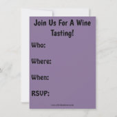 Funny Wine Tasting Party Uitnodiging (Achterkant)
