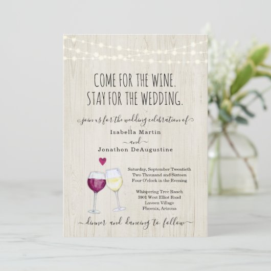 Funny Wine Theme Weddenschap Kaart (Staand voorkant)